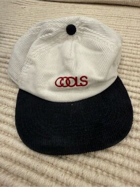 Two-Tone Corduroy Cap - White and Black